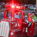 Trackless fire engine rides before the show