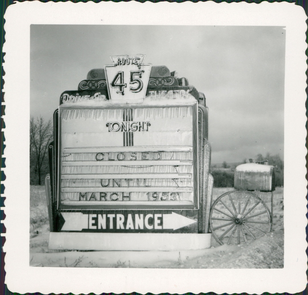 Original entrance marquee, 1952-53.